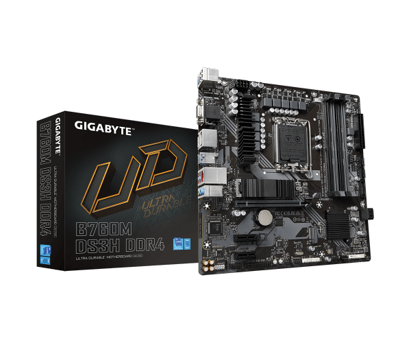 Gigabyte B760M DS3H DDR4 LGA1700 MultiviewX4 Micro-Atx